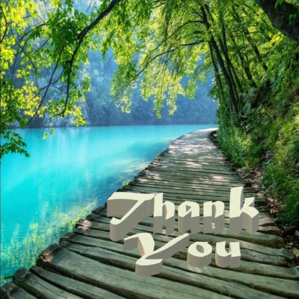 100 (2x2 Inch) Square Stickers, Plitvice Lake, Full Color, High Gloss, Thank You - Picture 2 of 2